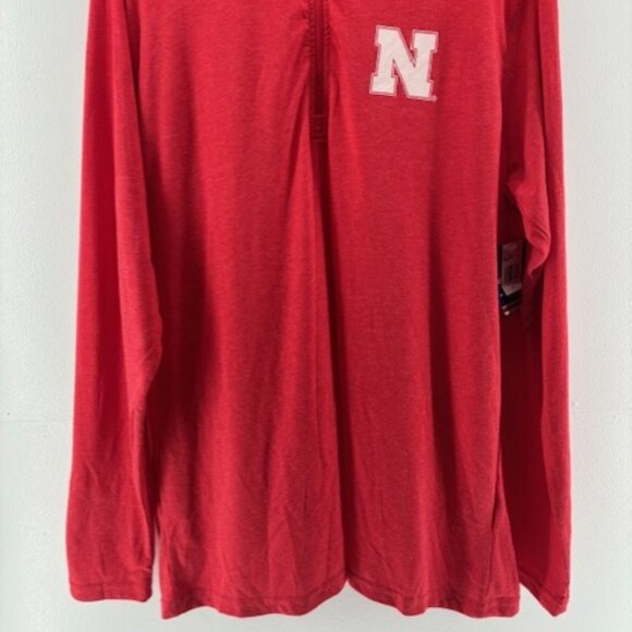 Champion L Nebraska Huskers 3/4 Zip Mock Neck Pullover Collegiate Athleisure - Picture 3 of 9